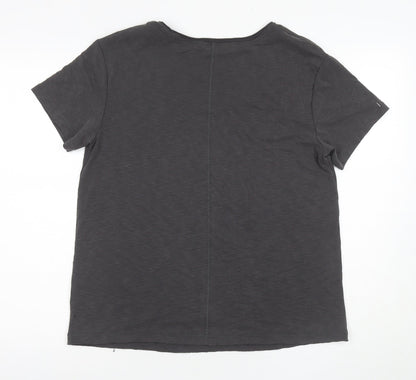 Per Una Women's Black T-Shirt Size 14 Casual Basic