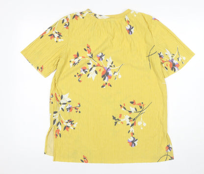 Womens UK Size 12 Marks and Spencer Yellow Basic T-Shirt