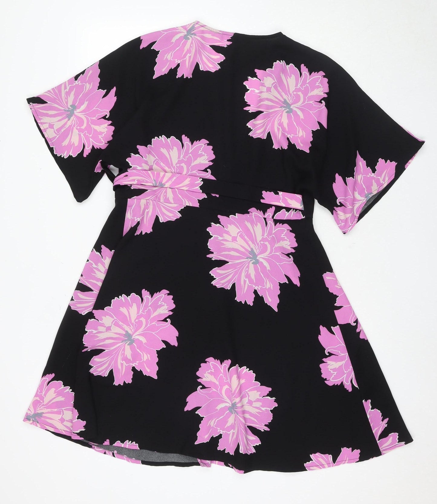 Vero Moda Women's Black Floral Wrap Dress M