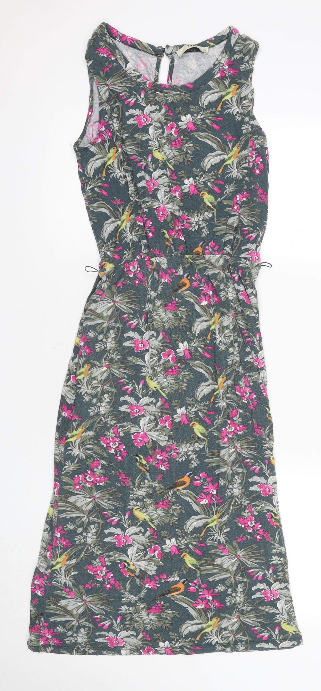 Oasis Women's Floral Dress XS Multicoloured