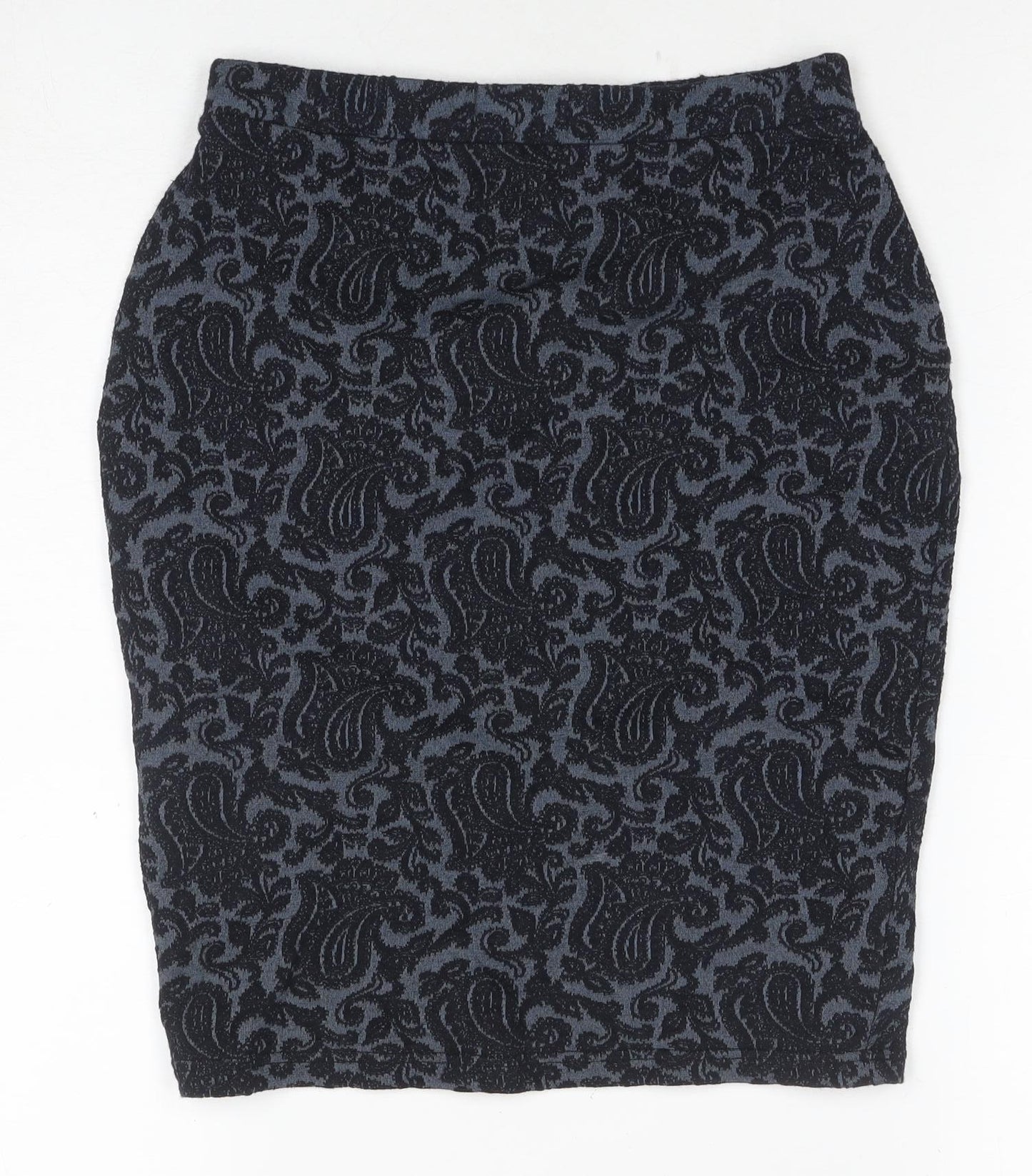 Warehouse Women's Black Paisley Pencil Skirt Size 8