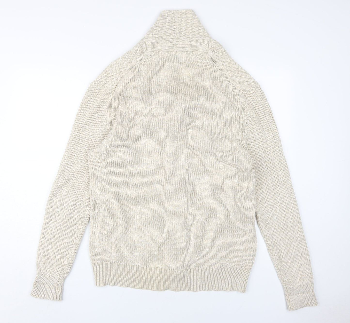 The Stronghold Men's Beige L Cotton Cardigan