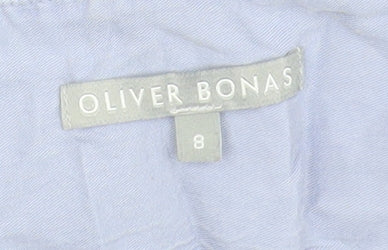 Womens UK Size 8 Oliver Bonas Blue Basic Blouse