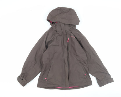 Quechua Girls Brown Parka Jacket Size 9-10 Years