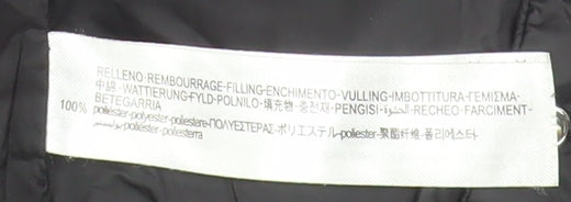 Zara Men's Black Puffer Jacket M Snap Closure Casual