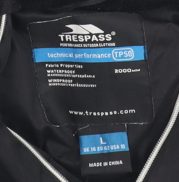 Womens UK Size L Trespass Black Puffer Jacket