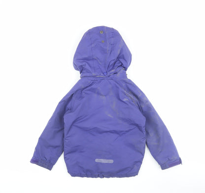 Trespass Girls Purple Puffer Jacket 2-3 Waterproof