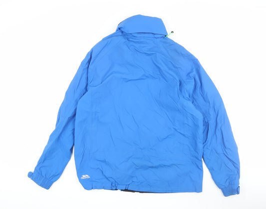 Mens UK Size S Trespass Blue Windbreaker Coat