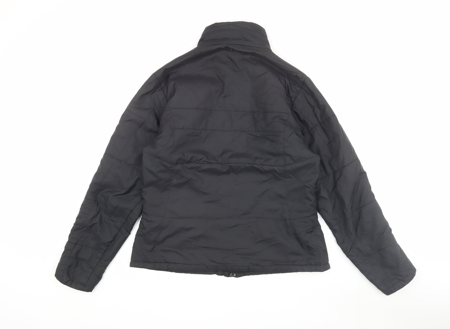 Womens UK Size 14 DECATHLON Black Puffer Jacket