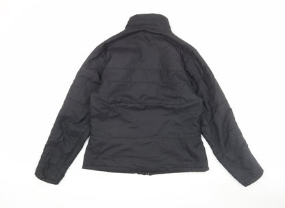 Womens UK Size 14 DECATHLON Black Puffer Jacket