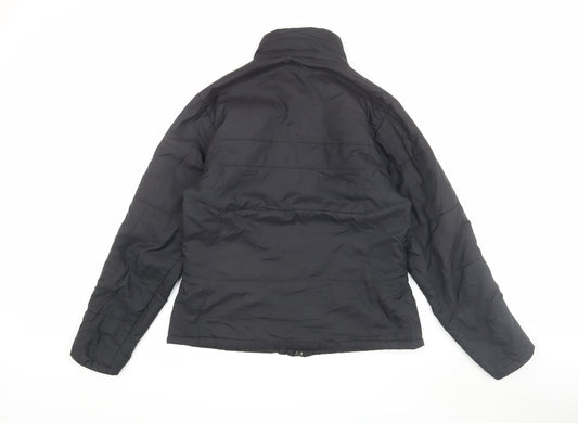 Womens UK Size 14 DECATHLON Black Puffer Jacket