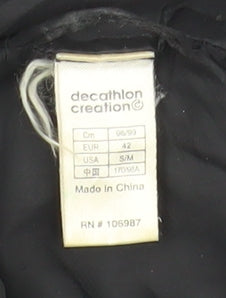 Womens UK Size 14 DECATHLON Black Puffer Jacket