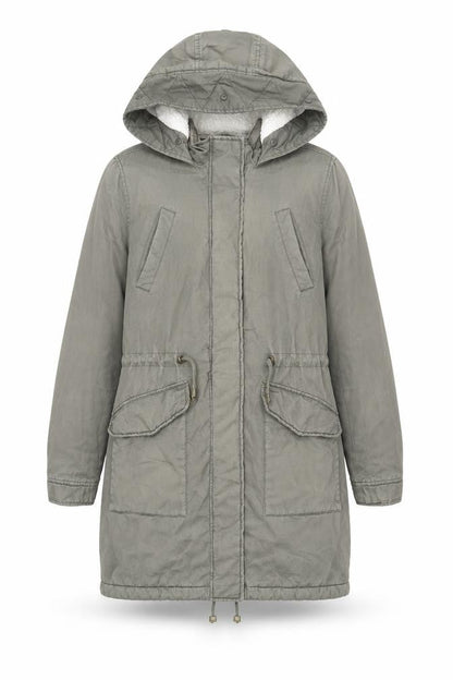 Marks & Spencer Women's Green Parka Size 10 with Hood