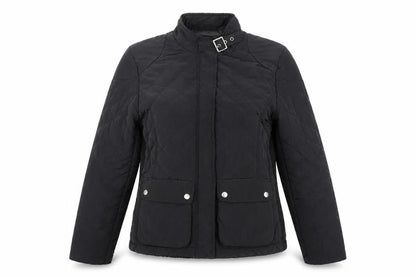 Womens UK Size 12 Mango Black Quilted Coat