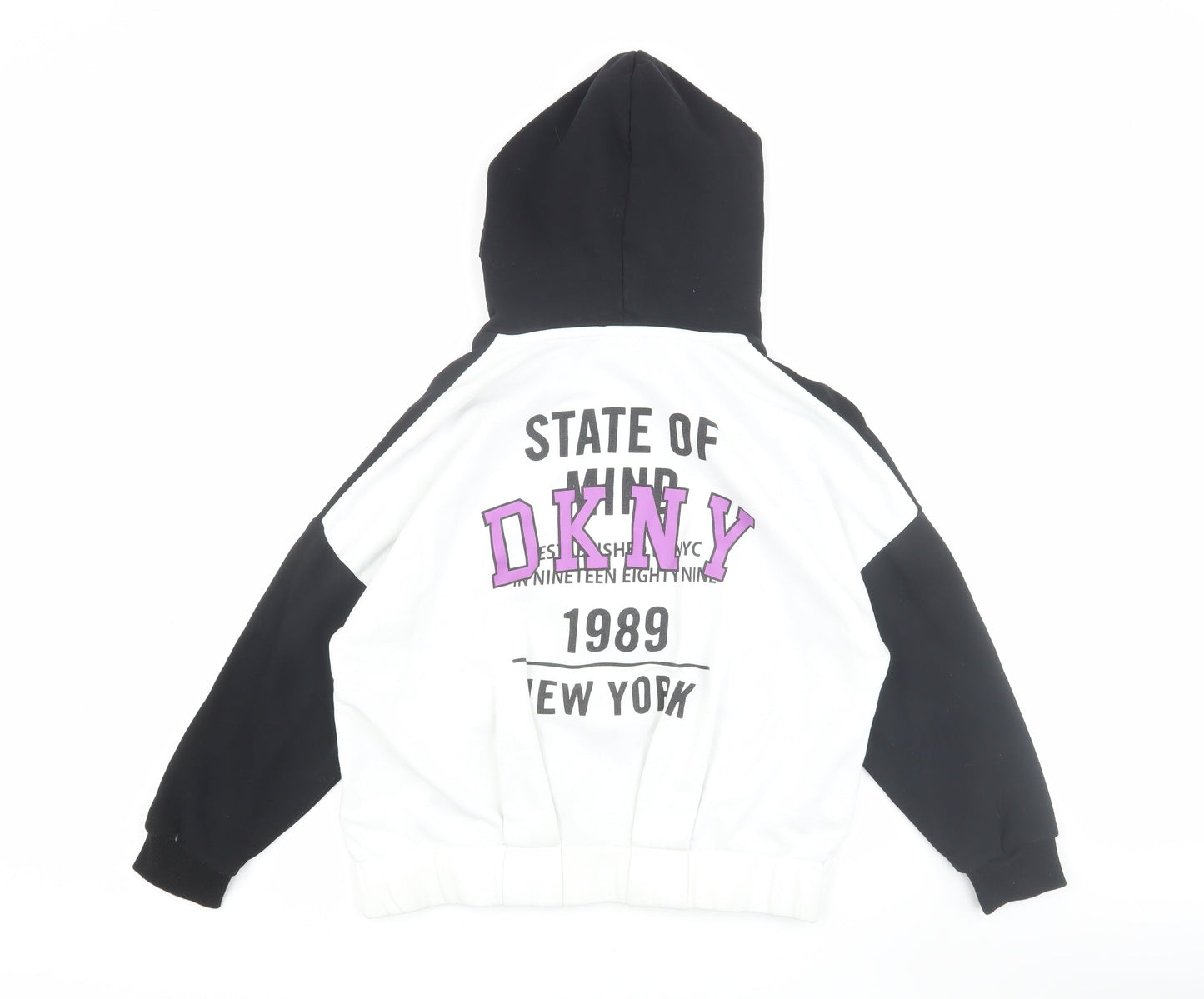 DKNY Women's Black Full Zip Hoodie Size 10