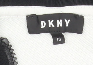DKNY Women's Black Full Zip Hoodie Size 10