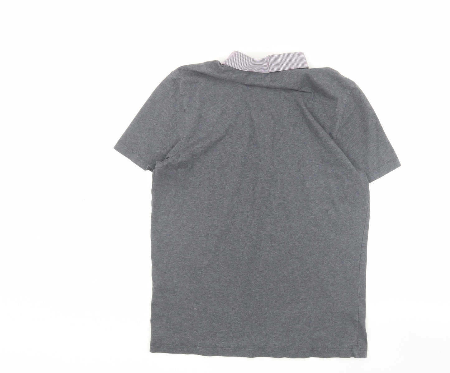 Ted Baker Men's Grey Polo Shirt Medium Short Sleeve