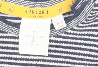 Jasper Conran Unisex Baby Blue Striped Babygrow 0-3 Months