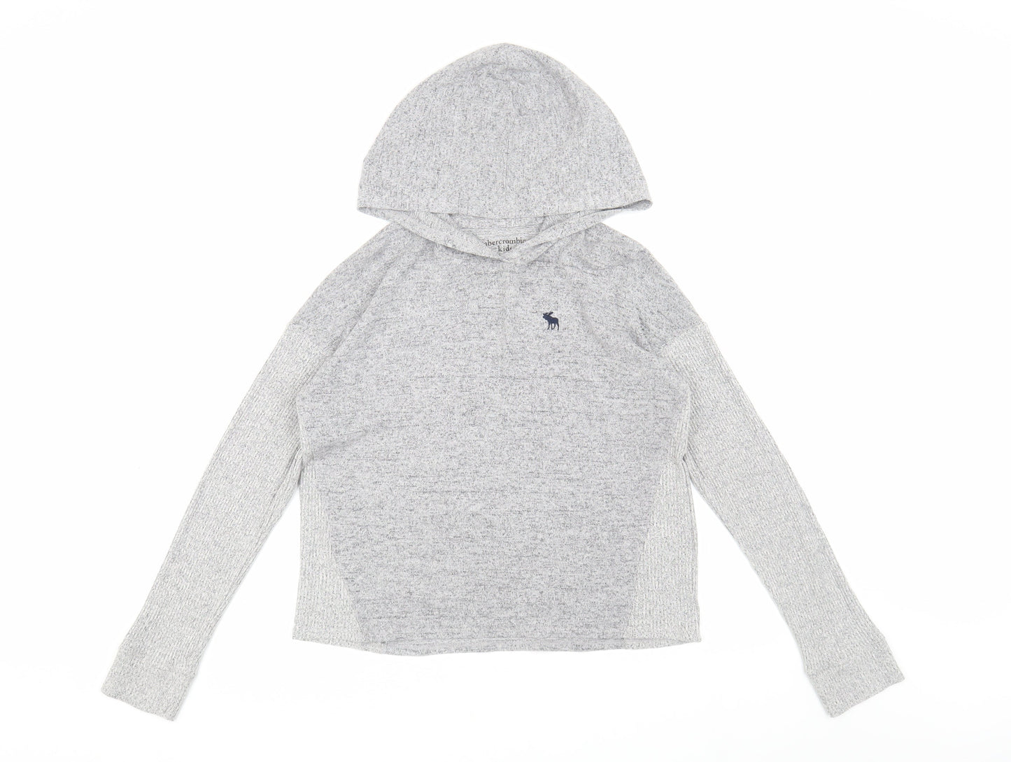 Abercrombie & Fitch Girls Grey Pullover Hoodie, Size 13-14