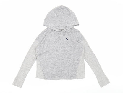Abercrombie & Fitch Girls Grey Pullover Hoodie, Size 13-14