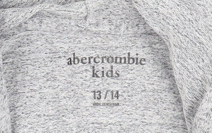 Abercrombie & Fitch Girls Grey Pullover Hoodie, Size 13-14
