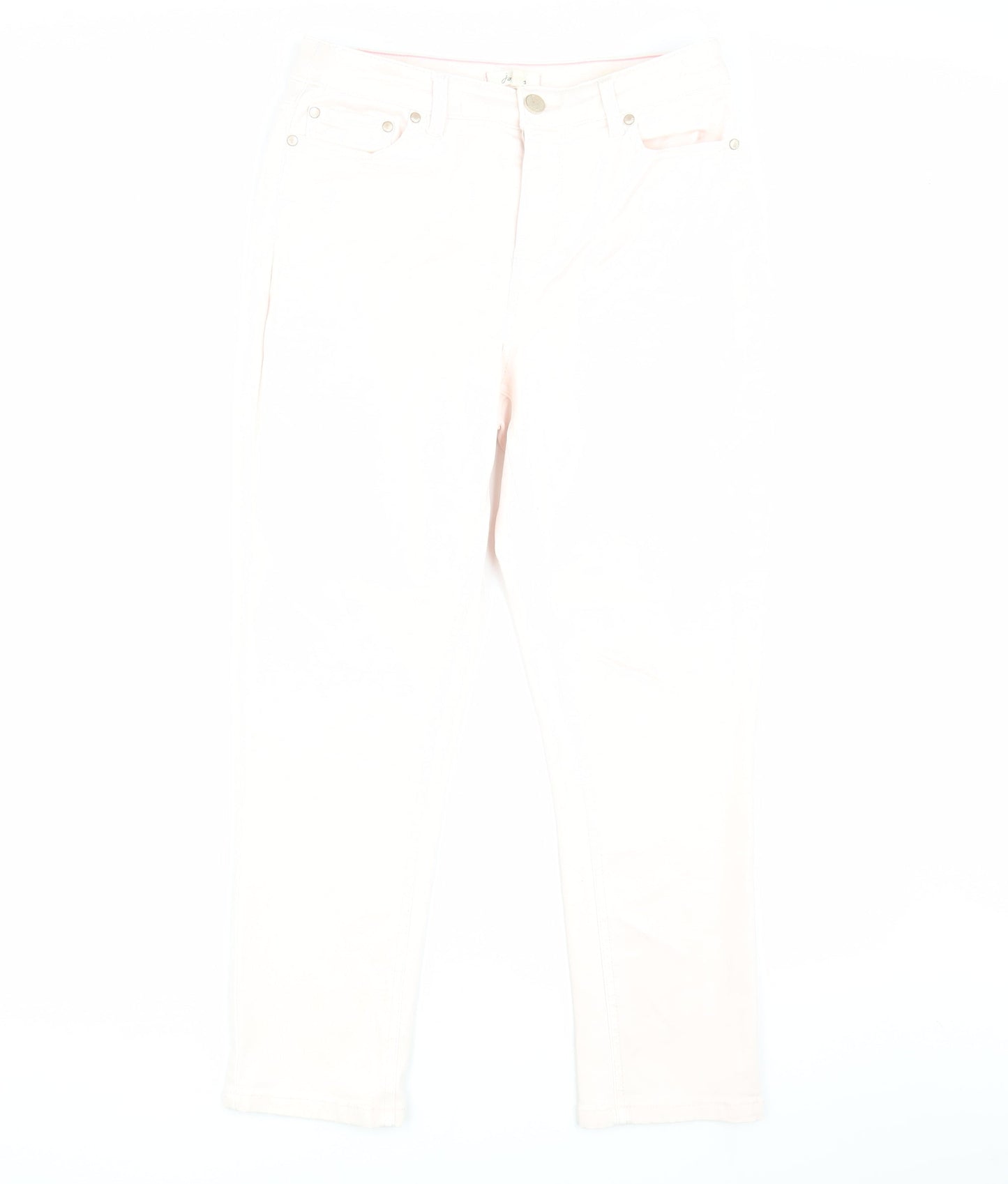 Womens UK Size 12 Joules Slim Fit Skinny Ivory Jeans