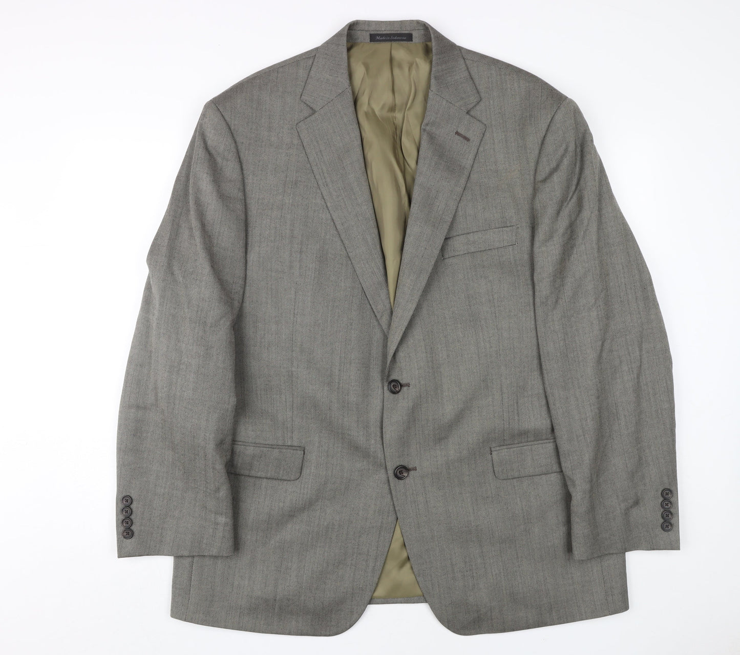 Lauren Ralph Lauren Men's Grey Blazer 44 Regular Wool