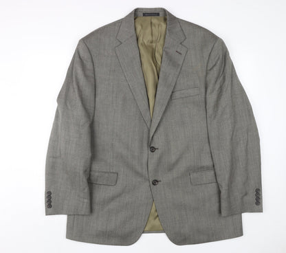 Lauren Ralph Lauren Men's Grey Blazer 44 Regular Wool