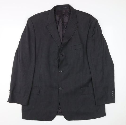 Mens UK Size 44 Pierre Cardin Regular Black Suit Jacket