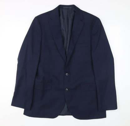 Mens UK Size 40 Moss Regular Blue Suit Jacket