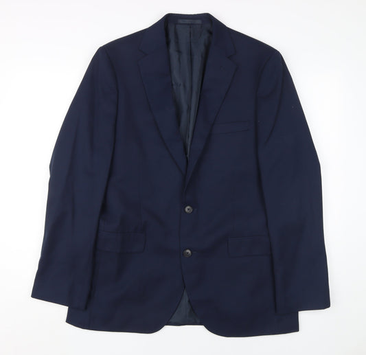 Mens UK Size 40 Moss Regular Blue Suit Jacket