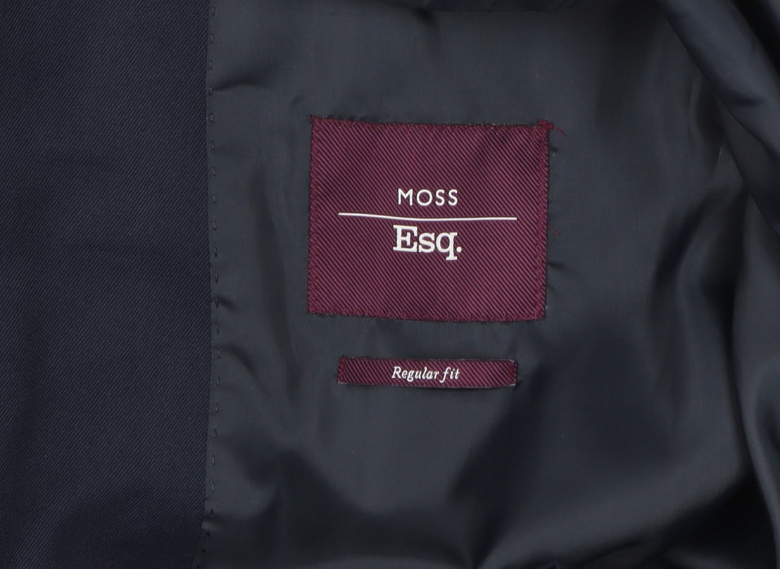 Mens UK Size 40 Moss Regular Blue Suit Jacket