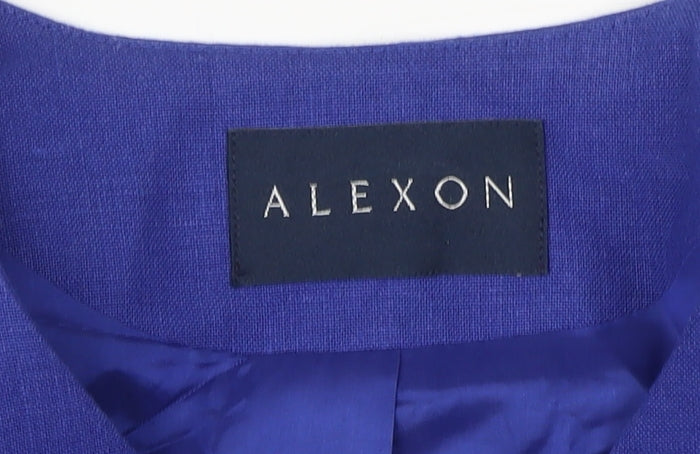 Alexon Women's Blue Mid-Length Blazer, Size 12