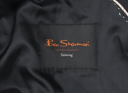 Mens UK Size Regular Ben Sherman Regular Black Suit Jacket