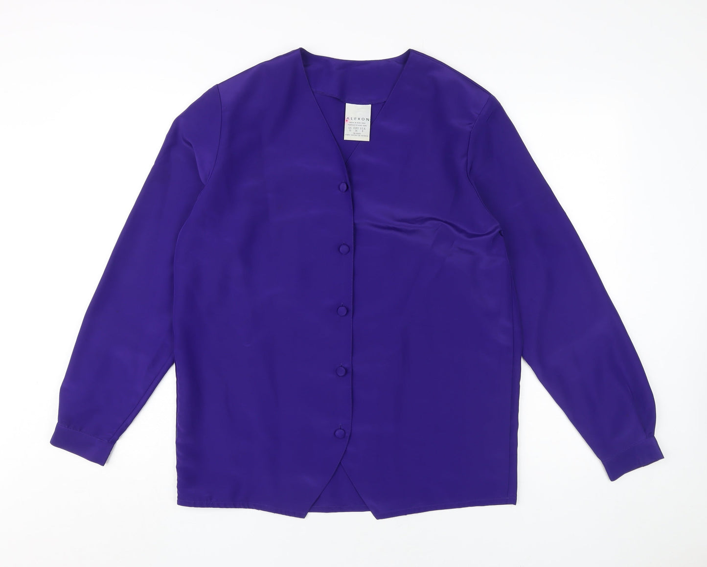 Womens UK Size 10 Alexon Purple Basic Blouse