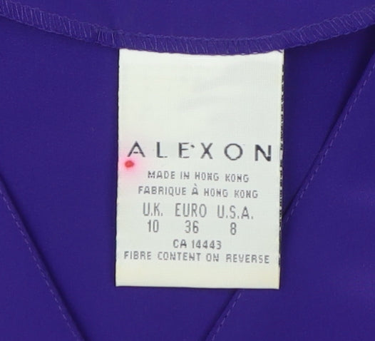 Womens UK Size 10 Alexon Purple Basic Blouse