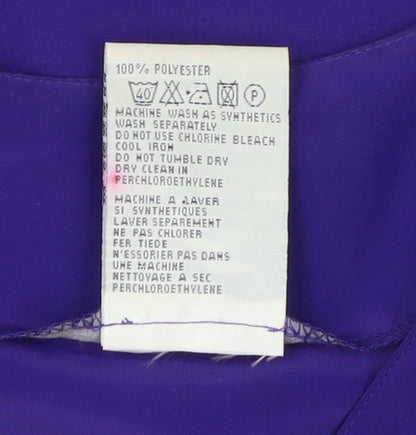 Womens UK Size 10 Alexon Purple Basic Blouse
