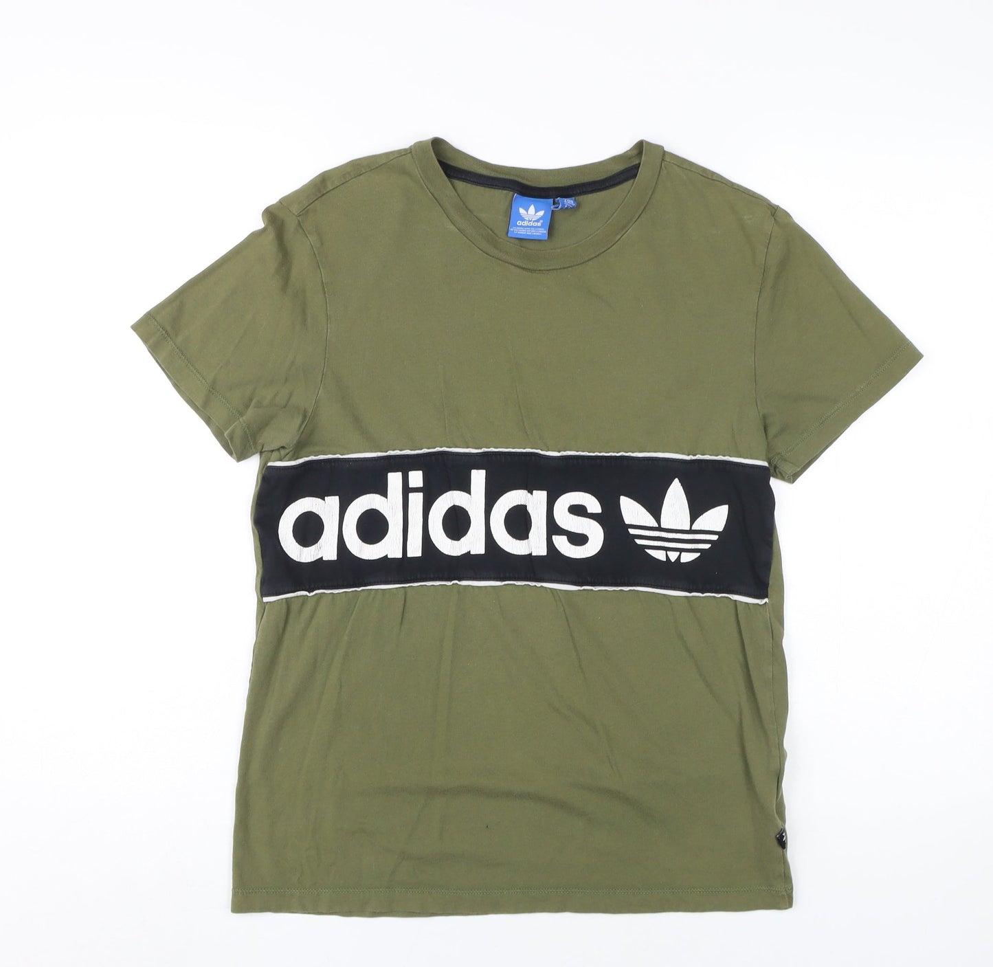Adidas Men's Green XS Cotton Graphic T-Shirt