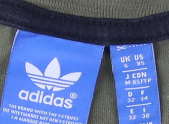 Adidas Men's Green XS Cotton Graphic T-Shirt