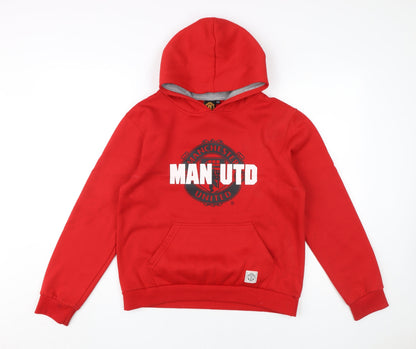 Manchester United Boys Red XL Hoodie Sports Pullover