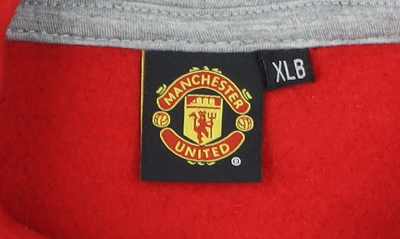 Manchester United Boys Red XL Hoodie Sports Pullover