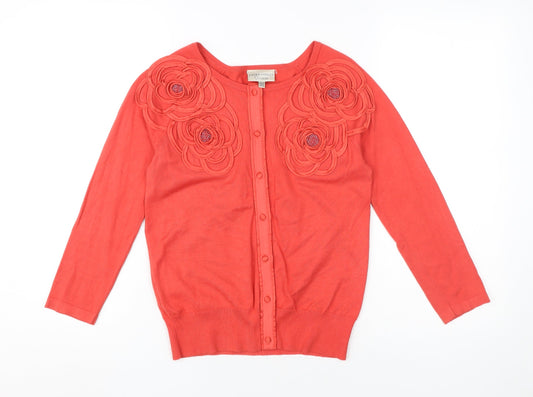 Laura Ashley Women's Red Cardigan Size 10