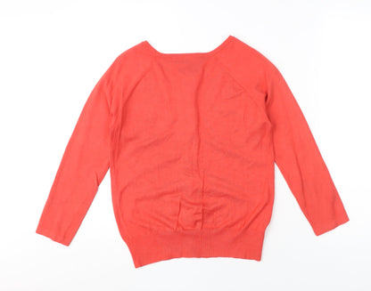 Womens UK Size 10 Laura Ashley Red Cardigan Jumper
