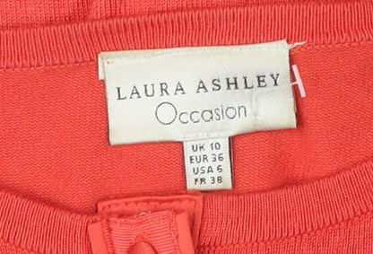 Womens UK Size 10 Laura Ashley Red Cardigan Jumper