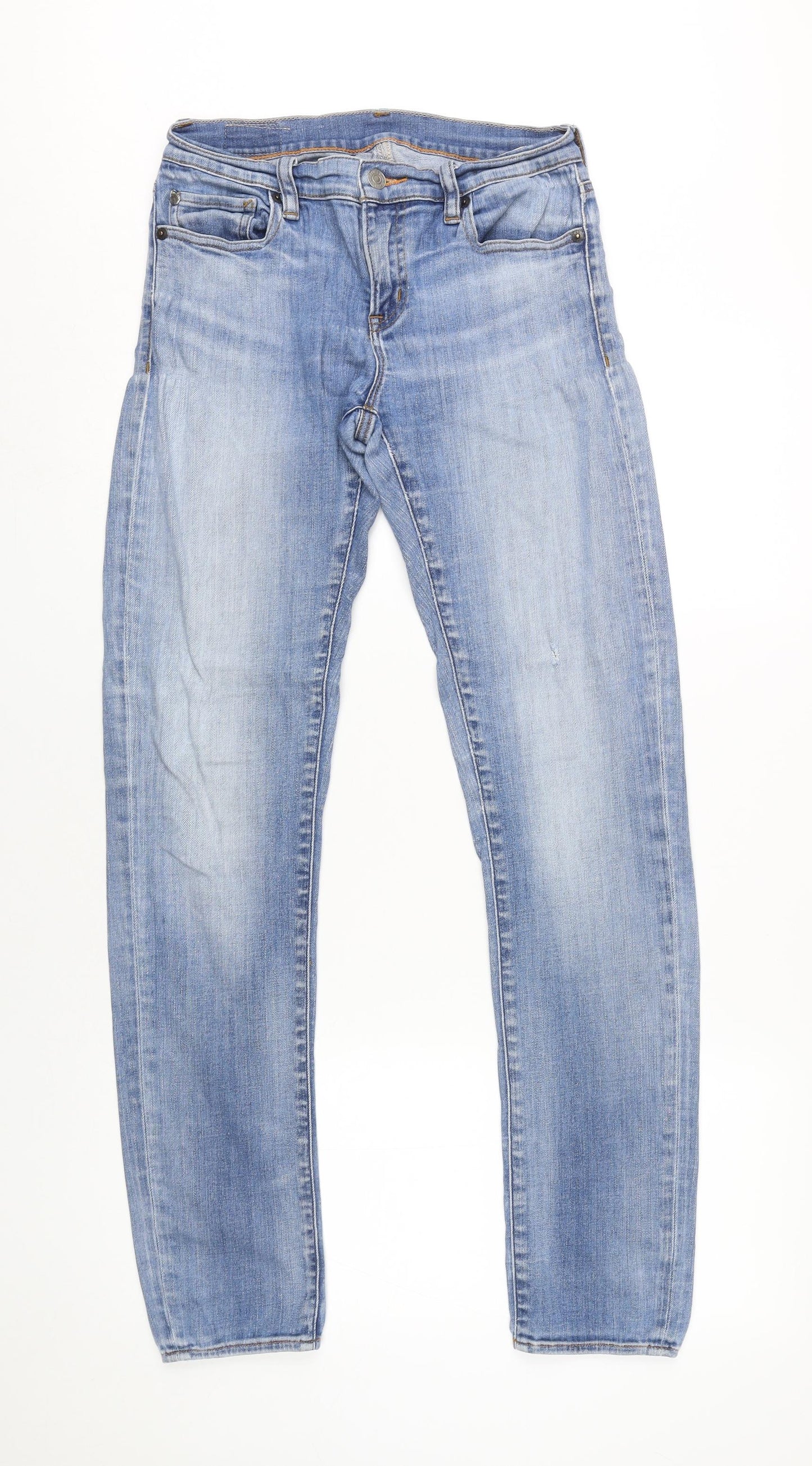 Ralph Lauren Women's Blue Straight Jeans, Size M, Stretch