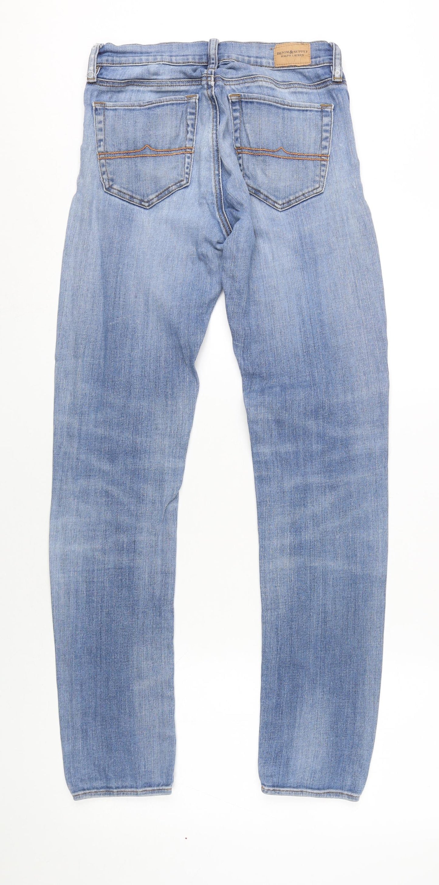 Ralph Lauren Women's Blue Straight Jeans, Size M, Stretch