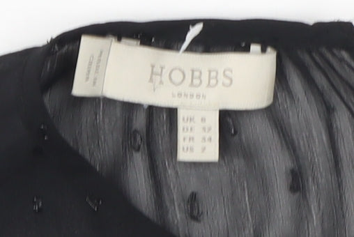 Womens UK Size S Hobbs Black Tunic Blouse