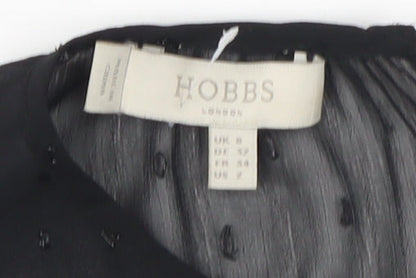 Womens UK Size S Hobbs Black Tunic Blouse