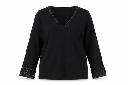 Womens UK Size XL Viyella Black Pullover Jumper