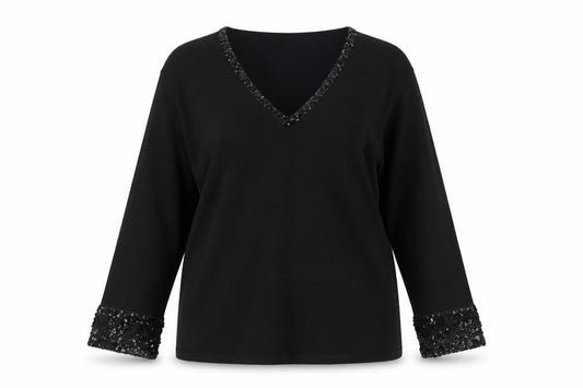 Womens UK Size XL Viyella Black Pullover Jumper